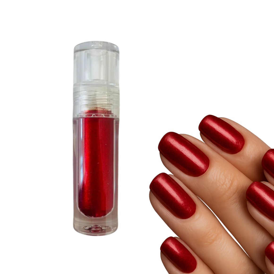 ❤️ Gel Metalizado rojo de Alta Pigmentación - Efecto Espejo Real ⚡
