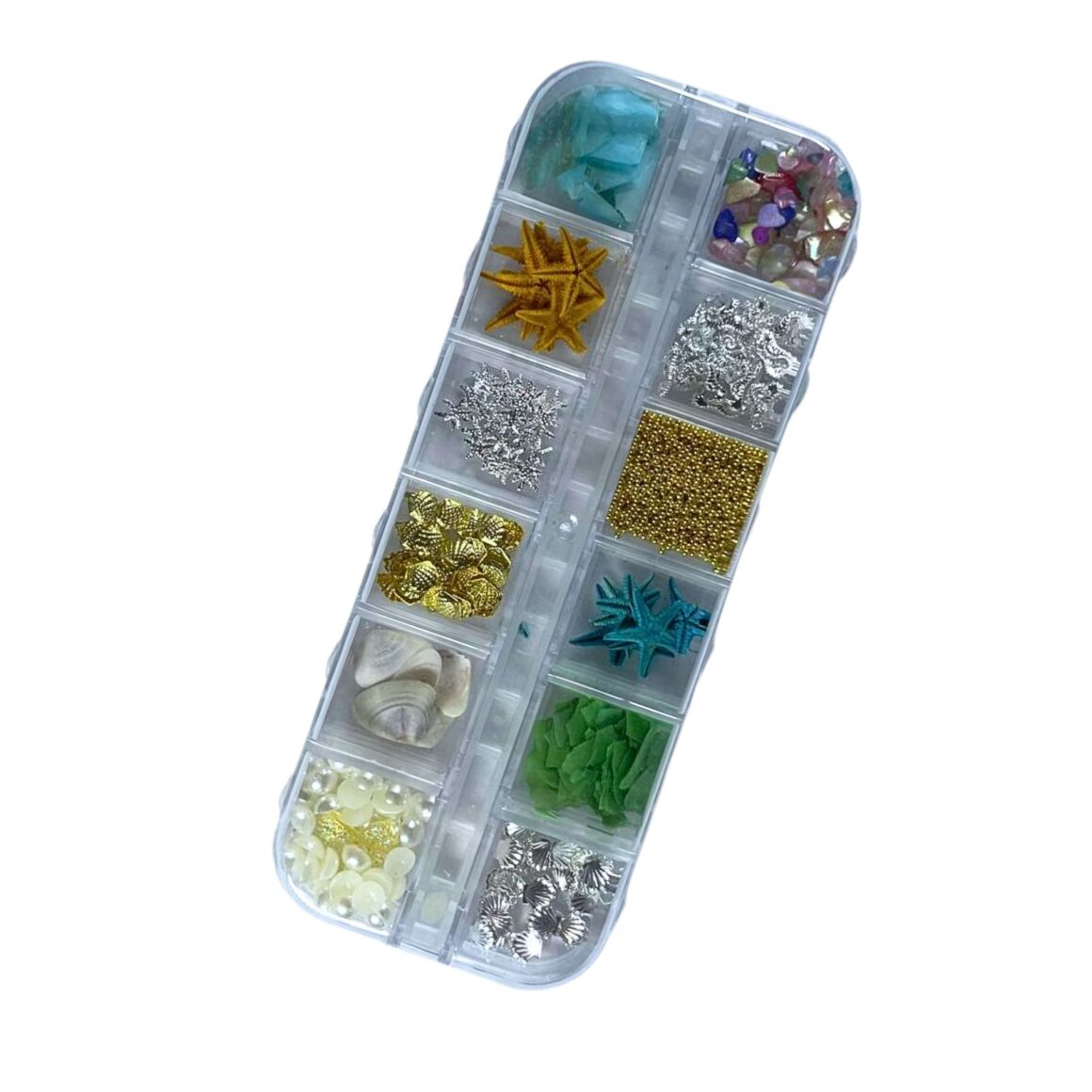 Set de Decoración 3D Ocean Style para Uñas - 12 Cavidades