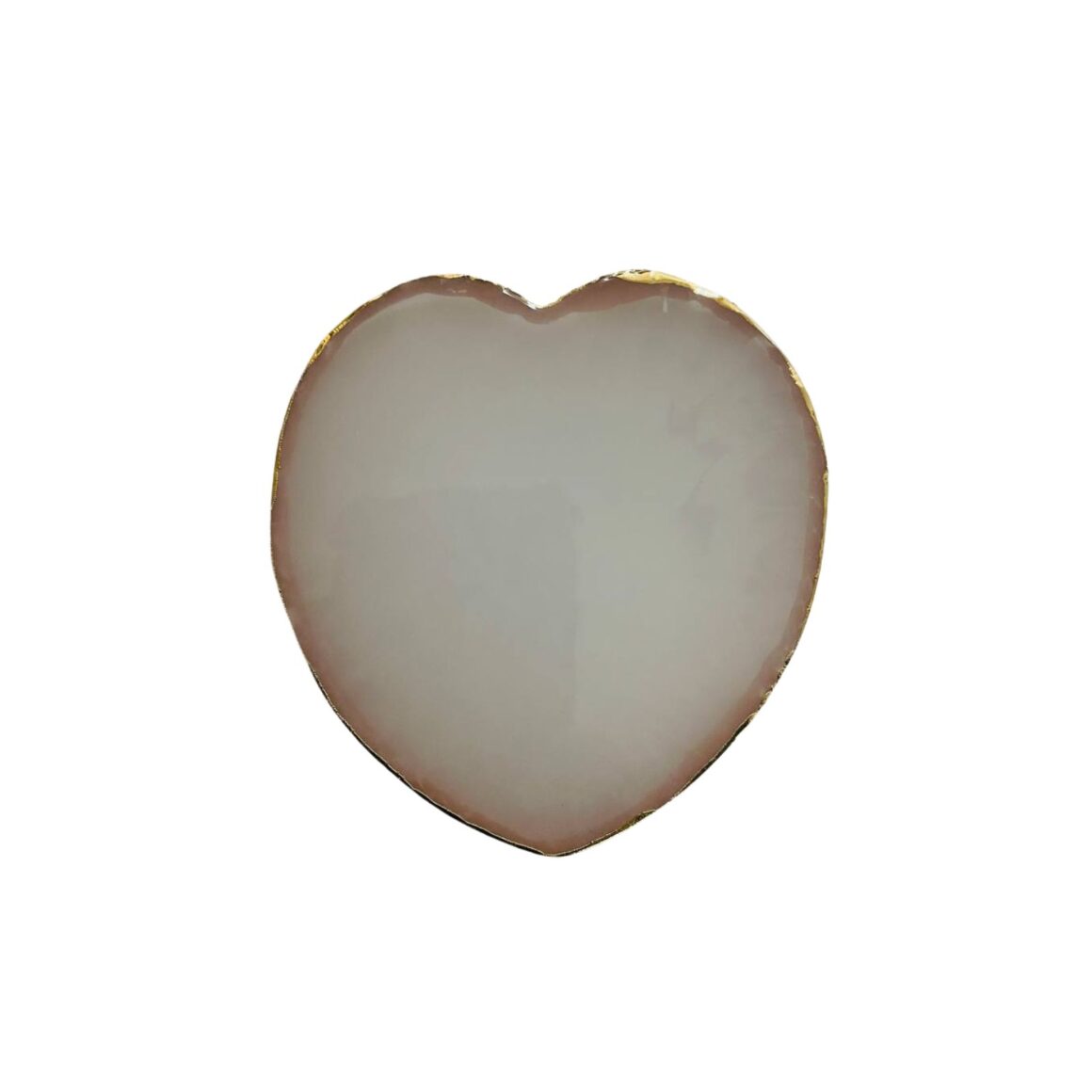 Paleta Mezcladora de Resina en Forma de Corazón - Acabado Ágata & Oro