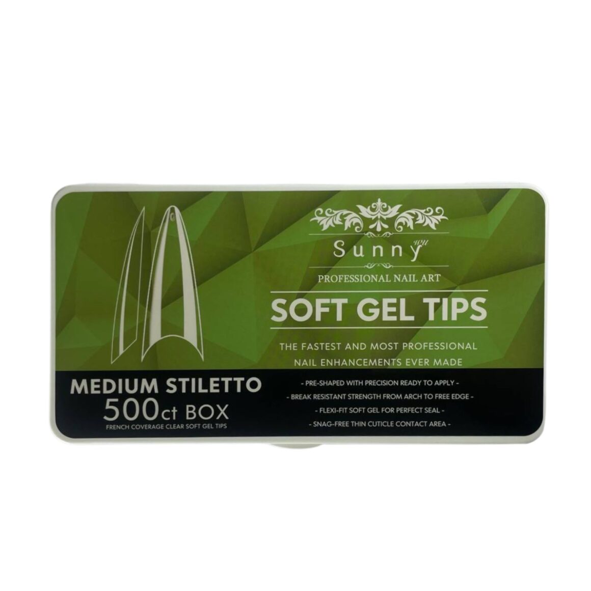 Soft Gel Tips Medium Stiletto