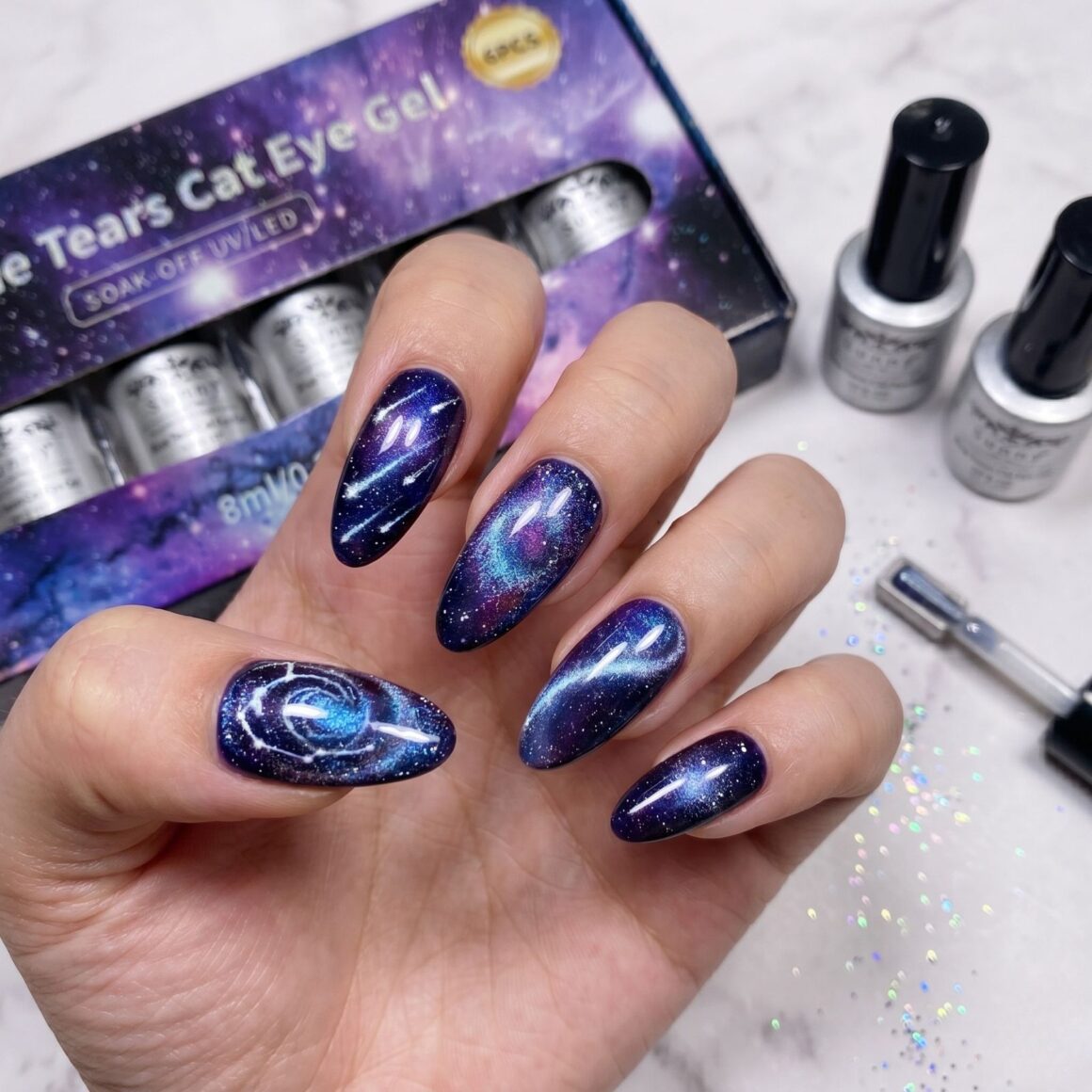 Sunny Professional Nail Art - Set Blue Tears Cat Eye Gel (6 piezas)