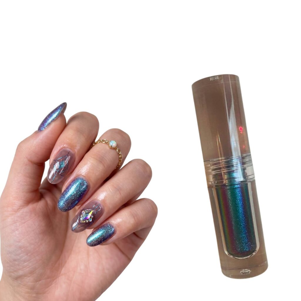 💙Gel Metalizado azul de Alta Pigmentación – Efecto Espejo Real ⚡